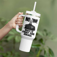 No One Wants To Fight For Israel Marine Veteran Statement Tumbler With Handle America First Freedom Anti War