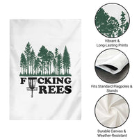 Funny Forest Disc Golf Humor Fcking Trees Garden Flag