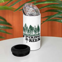 Funny Forest Disc Golf Humor Fcking Trees 4 in 1 Can Cooler Tumbler