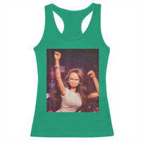 Funny Angry Doll Face Meme Graphic Racerback Tank Top Unhinged Baby Stankface Reaction