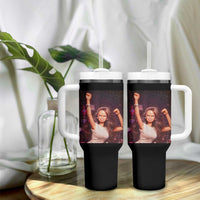 Funny Angry Doll Face Meme Graphic Tumbler With Handle Unhinged Baby Stankface Reaction