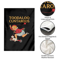 Toodaloo Cuntaroos Funny Offensive Retro Goodbye Garden Flag Vintage Scooter Girl Cartoon Edgy Adult Humor