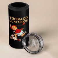 Toodaloo Cuntaroos Funny Offensive Retro Goodbye 4 in 1 Can Cooler Tumbler Vintage Scooter Girl Cartoon Edgy Adult Humor