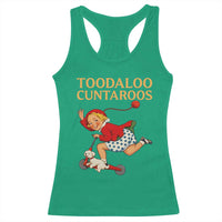 Toodaloo Cuntaroos Funny Offensive Retro Goodbye Racerback Tank Top Vintage Scooter Girl Cartoon Edgy Adult Humor
