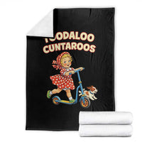 Toodaloo Cuntaroos Retro Scooter Girl Throw Blanket Funny Offensive Retro Goodbye Meme Dark Humor