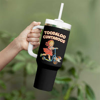 Toodaloo Cuntaroos Retro Scooter Girl Tumbler With Handle Funny Offensive Retro Goodbye Meme Dark Humor