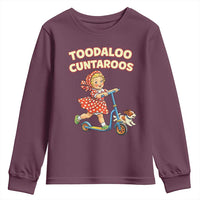 Toodaloo Cuntaroos Retro Scooter Girl Youth Sweatshirt Funny Offensive Retro Goodbye Meme Dark Humor
