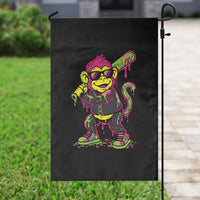 Neon Dripping Monkey Baseball Graphic Garden Flag Ball Party Game Day Vibes