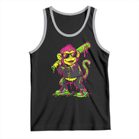 Neon Dripping Monkey Baseball Graphic Tank Top Ball Party Game Day Vibes
