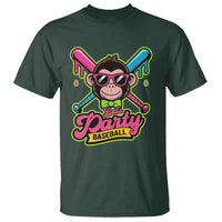 Lets Party Baseball Monkey Game Day T Shirt Neon Dripping Bats Funny Baseball Fan Party Ball