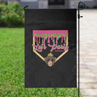 Lets Party Monkey Baseball Game Day Garden Flag Neon Dripping Homeplate Funny Ball Party Fans