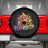 Lets Party Baseball Monkey Colorful Graphic Spare Tire Cover American Flag Game Day Fans Ball Party Vibes