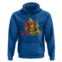 Lets Party Baseball Monkey Colorful Graphic Hoodie American Flag Game Day Fans Ball Party Vibes