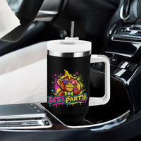 Lets Party Baseball Monkey Colorful Graphic Tumbler With Handle American Flag Game Day Fans Ball Party Vibes