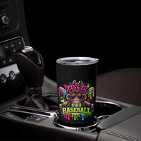 Lets Party Baseball Monkey Neon Dripping Graphic Tumbler Cup Funny Ball Party Game Day Fans