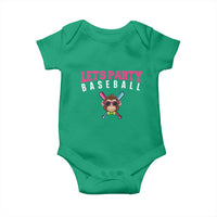 Let's Party Baseball Monkey Baby Onesie Ball Party Game Day Vibes