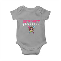 Let's Party Baseball Monkey Baby Onesie Ball Party Game Day Vibes