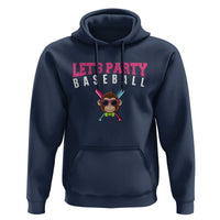 Let's Party Baseball Monkey Hoodie Ball Party Game Day Vibes