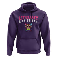 Let's Party Baseball Monkey Hoodie Ball Party Game Day Vibes