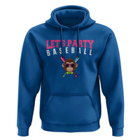 Let's Party Baseball Monkey Hoodie Ball Party Game Day Vibes