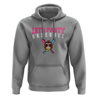 Let's Party Baseball Monkey Hoodie Ball Party Game Day Vibes