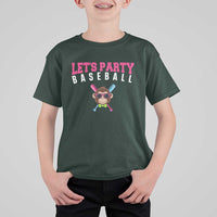 Let's Party Baseball Monkey T Shirt For Kid Ball Party Game Day Vibes