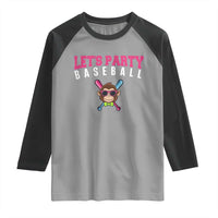 Let's Party Baseball Monkey Raglan Shirt Ball Party Game Day Vibes