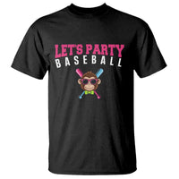 Let's Party Baseball Monkey T Shirt Ball Party Game Day Vibes