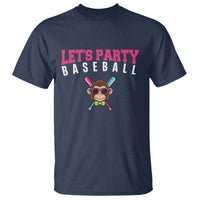 Let's Party Baseball Monkey T Shirt Ball Party Game Day Vibes