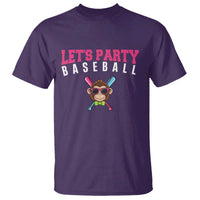 Let's Party Baseball Monkey T Shirt Ball Party Game Day Vibes