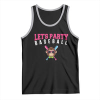 Let's Party Baseball Monkey Tank Top Ball Party Game Day Vibes TS02