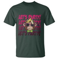 Lets Party Monkey Baseball T Shirt Funny Ball Party Game Day Fans