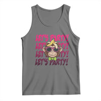 Lets Party Monkey Baseball Tank Top Funny Ball Party Game Day Fans