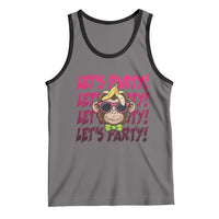 Lets Party Monkey Baseball Tank Top Funny Ball Party Game Day Fans