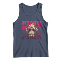 Lets Party Monkey Baseball Tank Top Funny Ball Party Game Day Fans