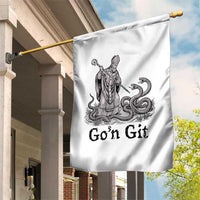 Go'n Git Funny Saint Patrick Banishing Snakes Garden Flag Irish History Humor St Patricks Day