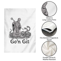 Go'n Git Funny Saint Patrick Banishing Snakes Garden Flag Irish History Humor St Patricks Day