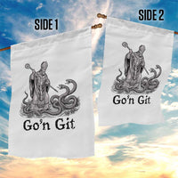 Go'n Git Funny Saint Patrick Banishing Snakes Garden Flag Irish History Humor St Patricks Day