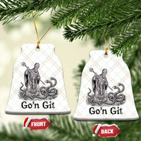 Go'n Git Funny Saint Patrick Banishing Snakes Ceramic Ornament Irish History Humor St Patricks Day