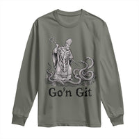 Go'n Git Funny Saint Patrick Banishing Snakes Long Sleeve Shirt Irish History Humor St Patricks Day