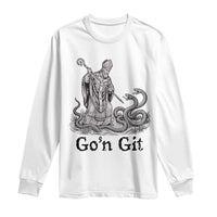 Go'n Git Funny Saint Patrick Banishing Snakes Long Sleeve Shirt Irish History Humor St Patricks Day