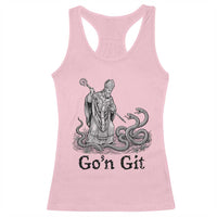 Go'n Git Funny Saint Patrick Banishing Snakes Racerback Tank Top Irish History Humor St Patricks Day