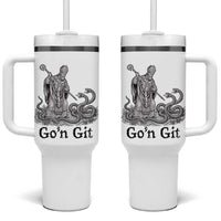 Go'n Git Funny Saint Patrick Banishing Snakes Tumbler With Handle Irish History Humor St Patricks Day