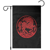 Year of the Fire Horse 1966 2026 Red Graphic Garden Flag 60 Years Chinese Zodiac Horse Vintage Style