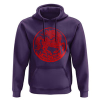 Year of the Fire Horse 1966 2026 Red Graphic Hoodie 60 Years Chinese Zodiac Horse Vintage Style