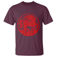 Year of the Fire Horse 1966 2026 Red Graphic T Shirt 60 Years Chinese Zodiac Horse Vintage Style