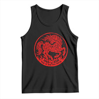 Year of the Fire Horse 1966 2026 Red Graphic Tank Top 60 Years Chinese Zodiac Horse Vintage Style