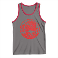 Year of the Fire Horse 1966 2026 Red Graphic Tank Top 60 Years Chinese Zodiac Horse Vintage Style