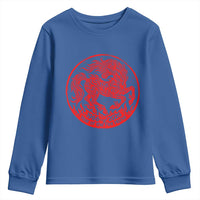 Year of the Fire Horse 1966 2026 Red Graphic Youth Sweatshirt 60 Years Chinese Zodiac Horse Vintage Style