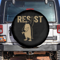 Funny Penguin Resist Spare Tire Cover Against Tariffs Activism Vintage